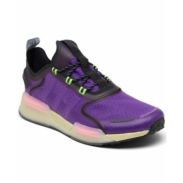 アディダス メンズ スニーカー シューズ Men's NMD V3 Casual Sneakers from Finish Line Active Purple, Core Black