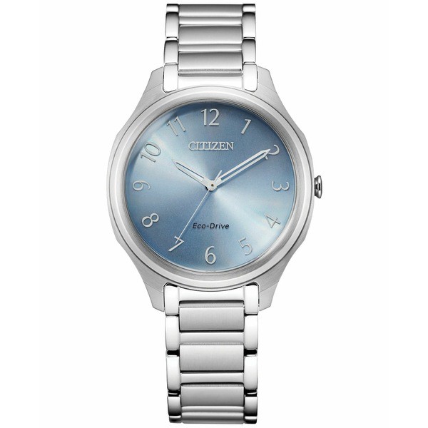 シチズン レディース 腕時計 アクセサリー Eco-Drive Women's Stainless Steel Bracelet Watch 35mm Silver