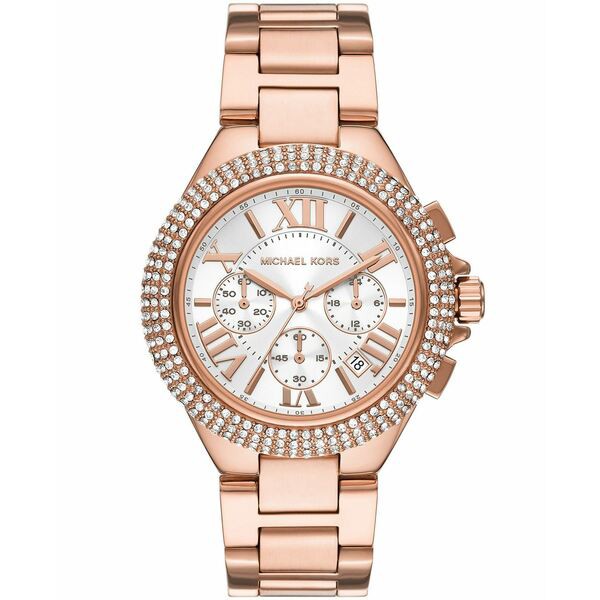 マイケルコース レディース 腕時計 アクセサリー Women's Camille Rose Gold-Tone Stainless Steel Bracelet Watch, 43mm Rose Gold-Tone