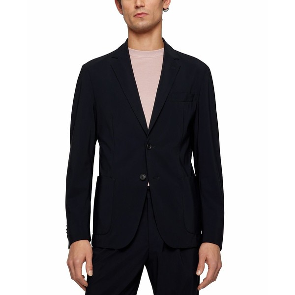 ヒューゴボス メンズ ジャケット＆ブルゾン アウター BOSS Men's Slim-Fit Performance Jacket Black