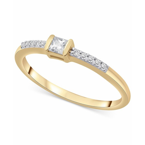 ラップド レディース リング アクセサリー Certified Diamond Princess Ring (1/6 ct. t.w.) in 14k Gold, Created for Macy's Yellow G