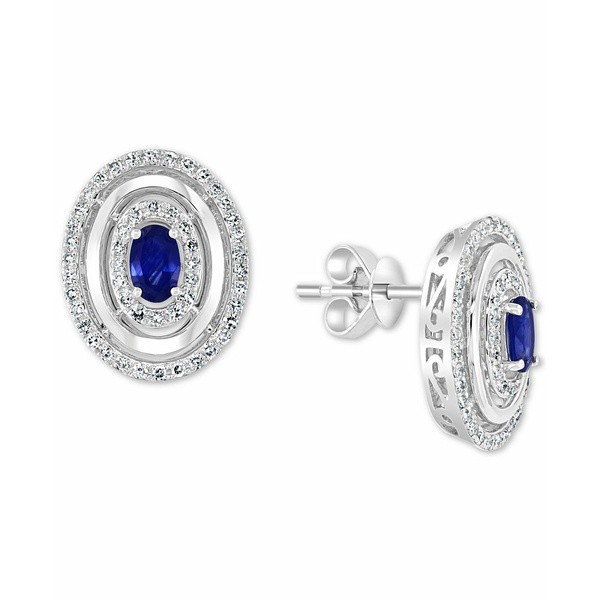 エフィー コレクション レディース ピアス＆イヤリング アクセサリー EFFY® Sapphire (5/8 ct. t.w.) & Diamond (1/3 ct. t.w.) Stud