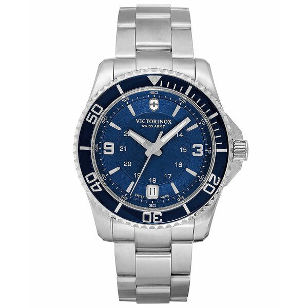 ビクトリノックス メンズ 腕時計 アクセサリー Watch, Men's Maverick GS Stainless Steel Bracelet 43mm 241602 No Color