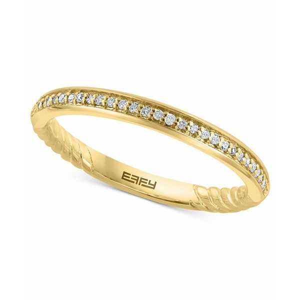 エフィー コレクション レディース リング アクセサリー EFFY® Diamond Band (1/10 ct. t.w.) in Sterling Silver Gold Over Sterlin