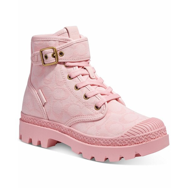 コーチ レディース ブーツ＆レインブーツ シューズ Women's Trooper Lace-up Runway Booties Crystal Rose