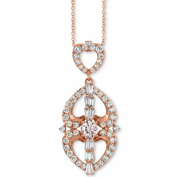 ルヴァン レディース ネックレス・チョーカー・ペンダントトップ アクセサリー Nude Diamond Openwork Round & Baguette 18" Pendant Nec