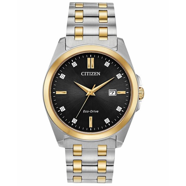 シチズン メンズ 腕時計 アクセサリー Eco-Drive Men's Corso Two-Tone Stainless Steel Bracelet Watch 41mm Two-Tone