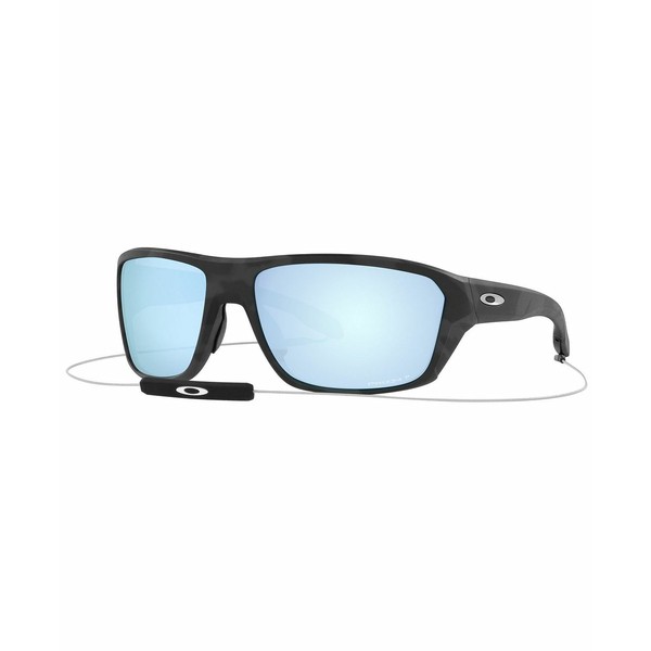 オークリー メンズ サングラス・アイウェア アクセサリー Men's Split Shot Polarized Sunglasses, OO9416 64 MATTE BLACK CAMO/PRIZM DE