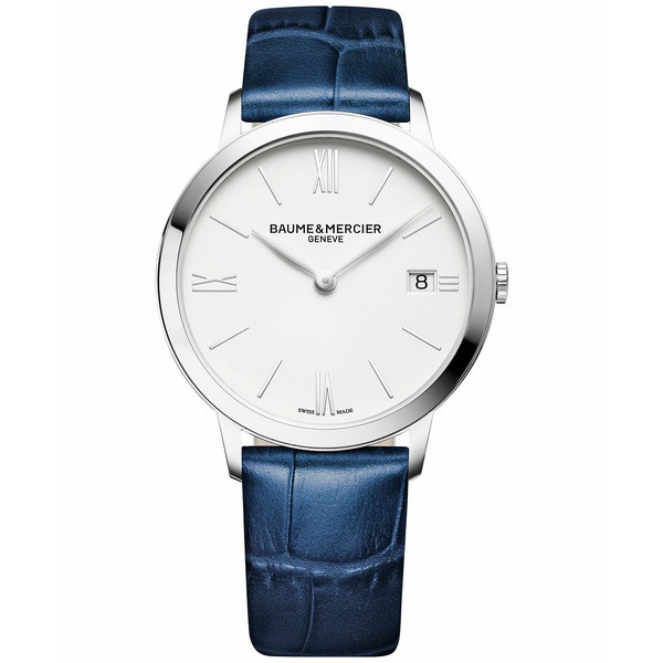 ボーム＆メルシエ レディース 腕時計 アクセサリー Women's Swiss Classima Blue Leather Strap Watch 36mm M0A10355 Blue