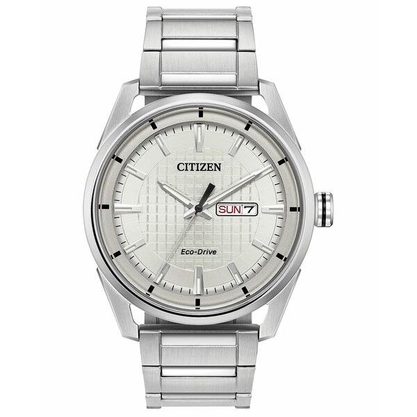 シチズン メンズ 腕時計 アクセサリー Drive from Eco-Drive Men's Stainless Steel Bracelet Watch 42mm Stainless Steel