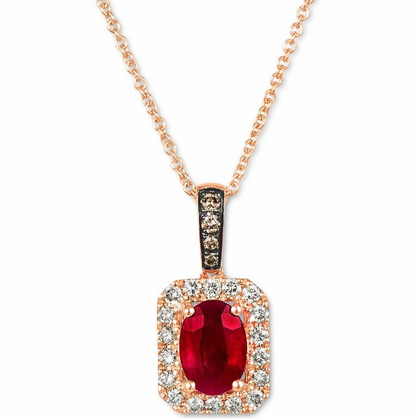 ルヴァン レディース ネックレス・チョーカー・ペンダントトップ アクセサリー Passion Ruby (3/4 ct. t.w.) & Diamond (1/4 ct. t.w.) H