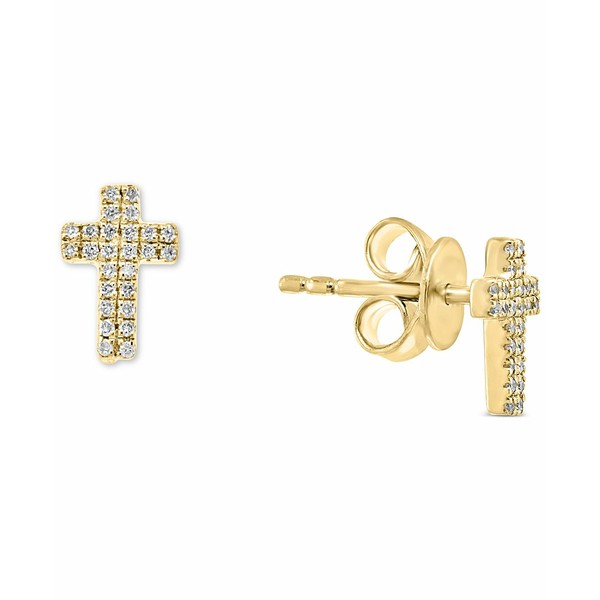 エフィー コレクション レディース ピアス＆イヤリング アクセサリー EFFY Diamond (1/6 ct.t.w.) Cross Stud Earrings in Sterling Silv