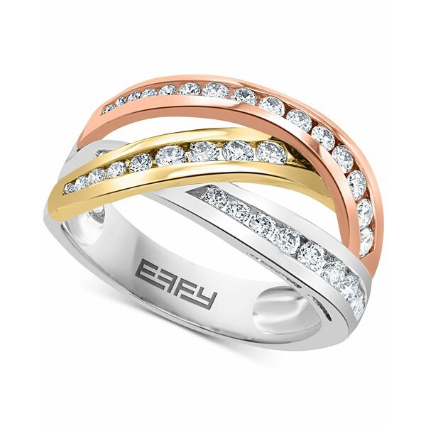 エフィー コレクション レディース リング アクセサリー EFFY® Diamond Crossover Statement Ring (5/8 ct. t.w.) in 14k White Gold