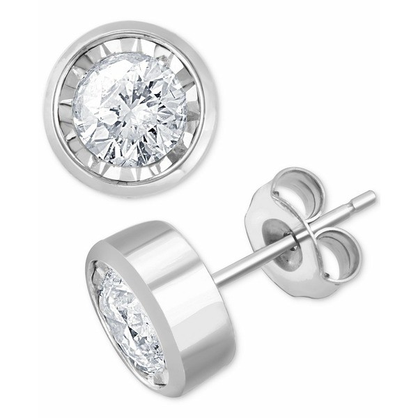 エフィー コレクション レディース ピアス＆イヤリング アクセサリー EFFY® Diamond Bezel Stud Earrings (1 ct. t.w.) White Gold