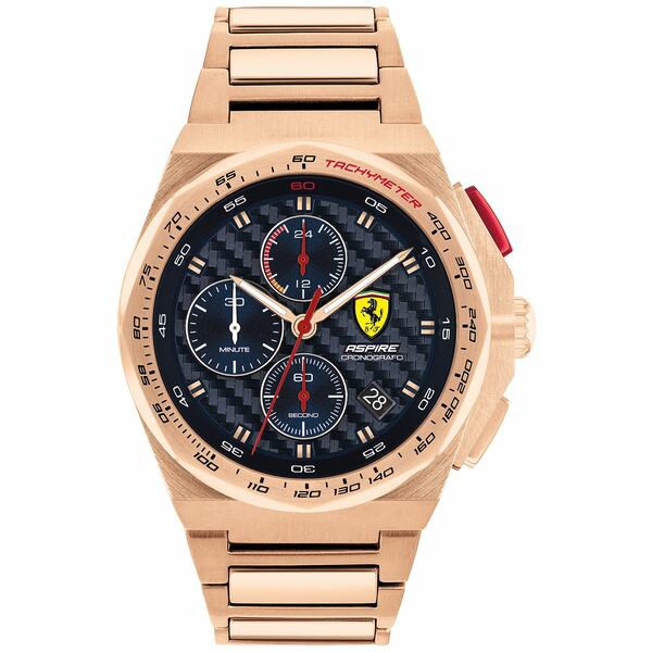 フェラーリ メンズ 腕時計 アクセサリー Men's Chronograph Aspire Rose Gold-Tone Bracelet Watch 44mm Carnation Gold