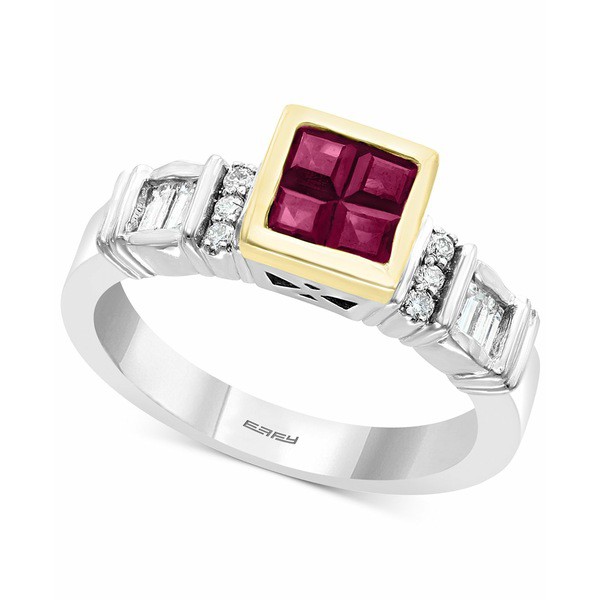 エフィー コレクション レディース リング アクセサリー EFFY® Ruby (3/4 ct. t.w.) & Diamond (1/4 ct. t.w.) Ring in 14k Gold & W