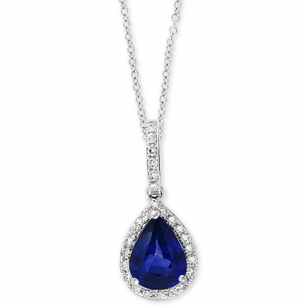 エフィー コレクション レディース ネックレス・チョーカー・ペンダントトップ アクセサリー EFFY® Sapphire (1 ct. t.w.) & Diamond