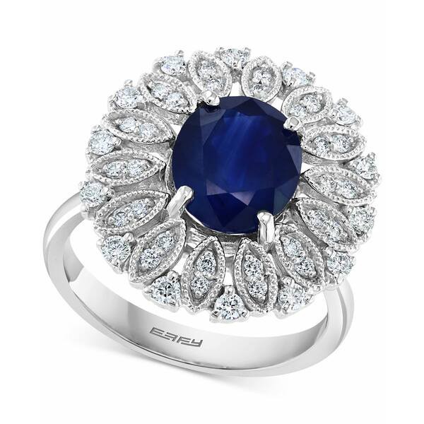 エフィー コレクション レディース ピアス＆イヤリング アクセサリー EFFY® Sapphire (2-7/8 ct. t.w.) & Diamond (1/2 ct. t.w.) St