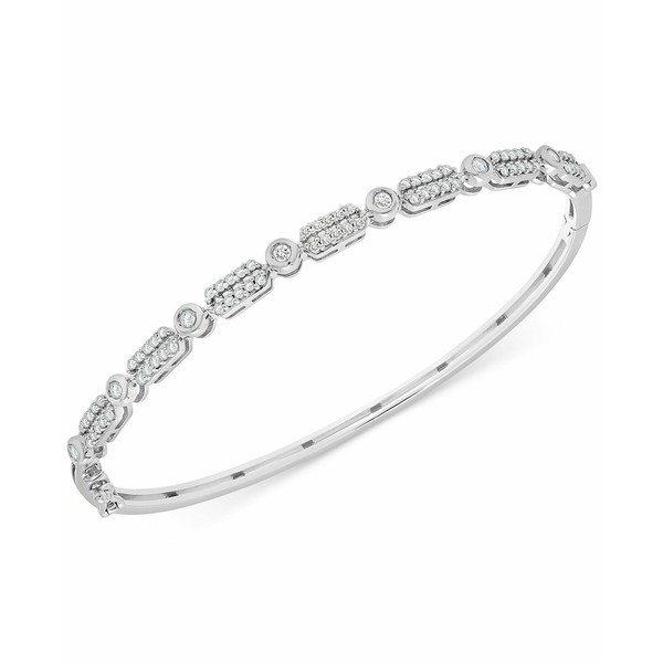 ラップド レディース ブレスレット・バングル・アンクレット アクセサリー Diamond Bangle Bracelet (1/2 ct. t.w.), in Sterling Silve