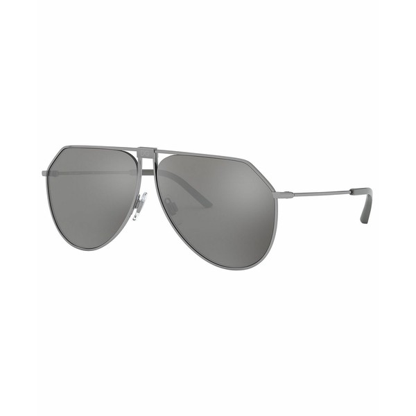 ドルチェ＆ガッバーナ メンズ サングラス・アイウェア アクセサリー Men's Sunglasses, DG2248 GUNMETAL/LIGHT GREY MIRROR SILVER 80