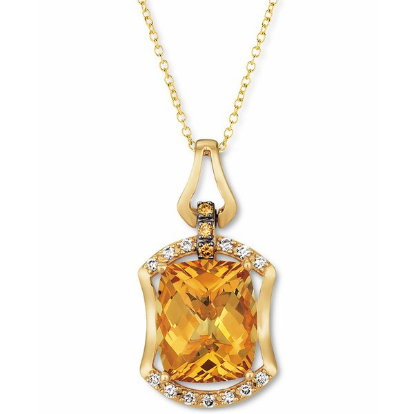 ルヴァン レディース ネックレス・チョーカー・ペンダントトップ アクセサリー Cinnamon Citrine (4-5/8 ct. t.w.) & Diamond (1/6 ct. t