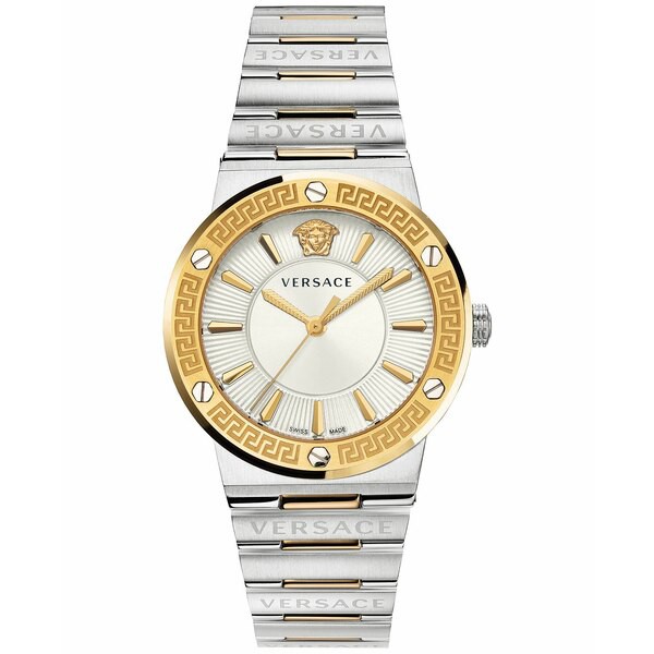 ヴェルサーチ レディース 腕時計 アクセサリー Women's Swiss Two-Tone Stainless Steel Bracelet Watch 38mm Stainless Steel/ip Yellow