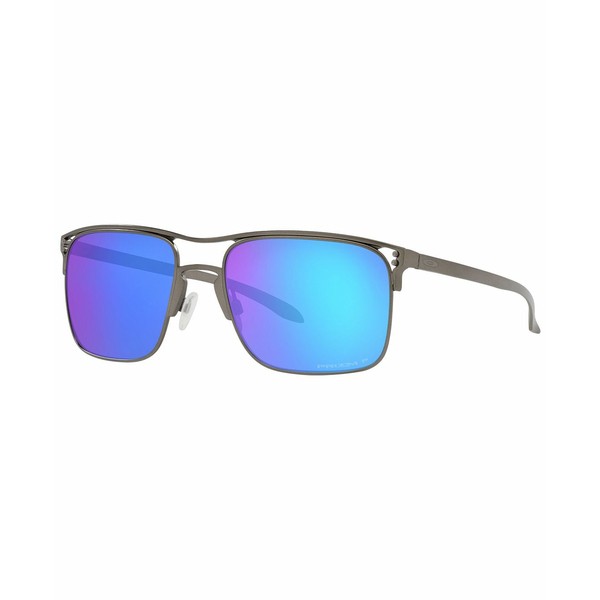 オークリー メンズ サングラス・アイウェア アクセサリー Men's Polarized Sunglasses, OO6048 Holbrook TI 57 Matte Gunmetal