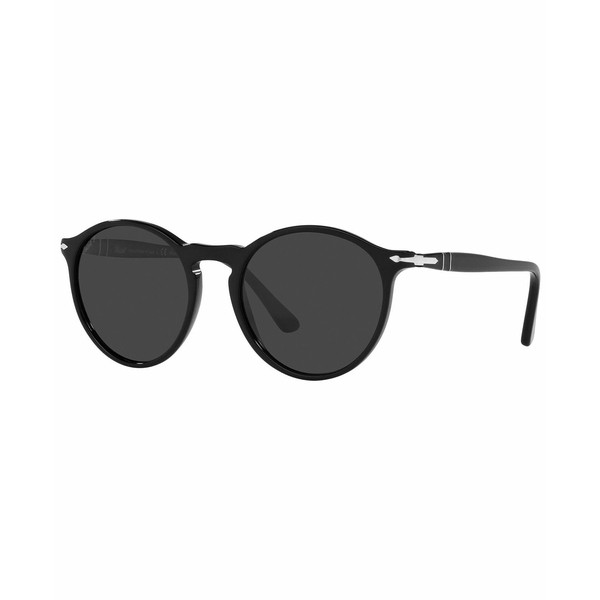 ペルソル レディース サングラス＆アイウェア アクセサリー Unisex Polarized Sunglasses, PO3285S 52 Black