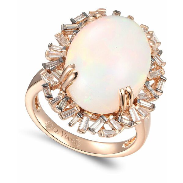 ルヴァン レディース リング アクセサリー Baguette Frenzy Neopolitan Opal (7-1/2 ct. t.w.) & Diamond (1/2 ct t.w.) Ring in 14k Ros