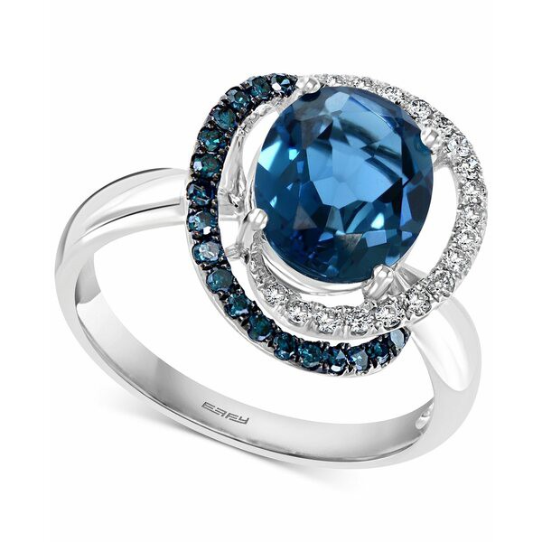 エフィー コレクション レディース リング アクセサリー EFFY® London Blue Topaz (2-5/8 ct. t.w.) & Diamond (1/3 ct. t.w.) Spira