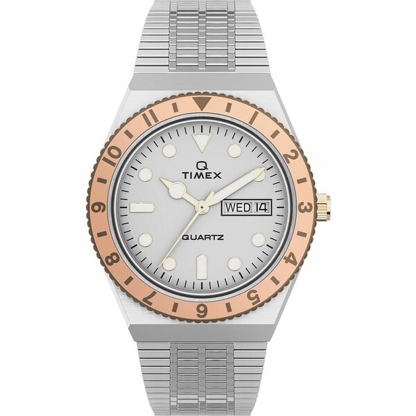 タイメックス レディース 腕時計 アクセサリー Women's Q Silver-Tone Stainless Steel Bracelet Watch 36mm Silver-Tone