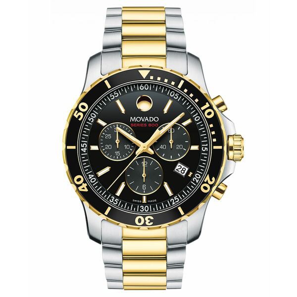 モバド メンズ 腕時計 アクセサリー Men's Swiss Chronograph Series 800 Two-Tone PVD Stainless Steel Bracelet Diver Watch 42mm Two