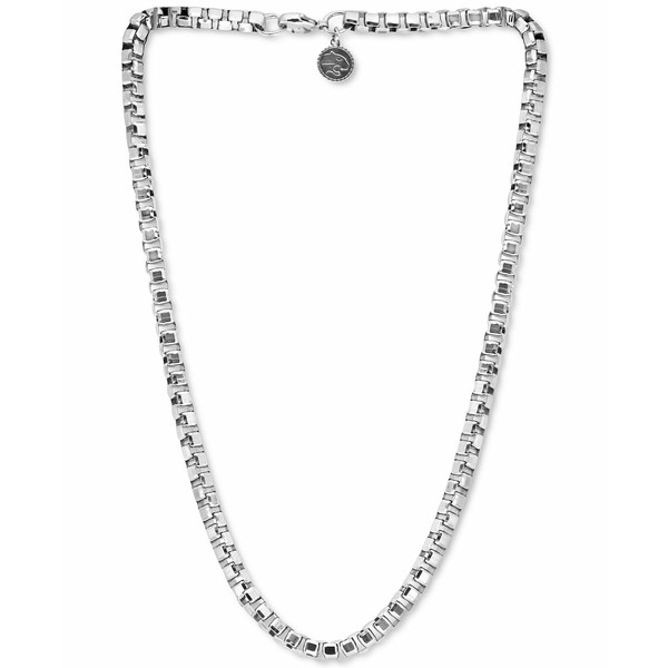 エフィー コレクション メンズ ネックレス・チョーカー アクセサリー EFFY® Men's Box Link 22" Chain Necklace in Sterling Silver