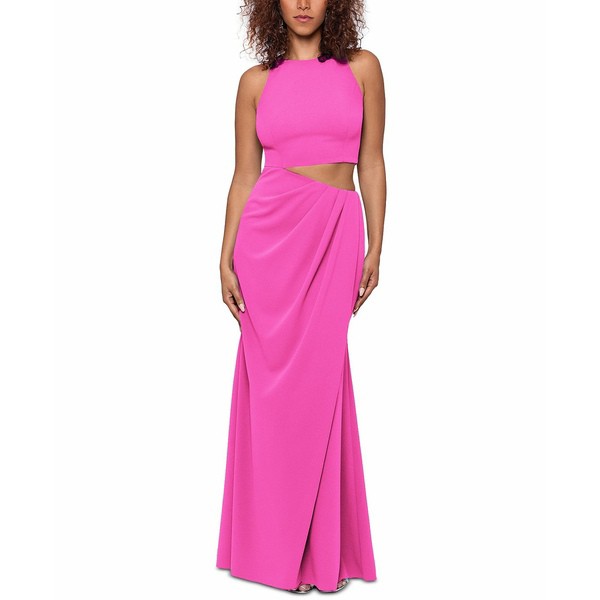 ベッツィ アンド アダム レディース ワンピース トップス Waist-Cutout Pleated-Hip Gown Pink