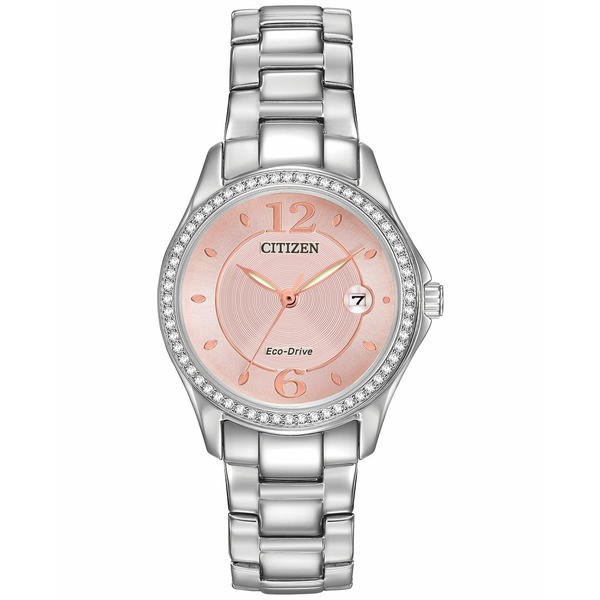 シチズン レディース 腕時計 アクセサリー Women's Eco-Drive Stainless Steel Bracelet Watch 29mm FE1140-86X No Color