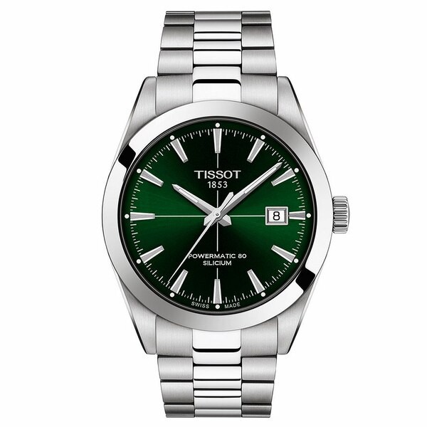 ティソット メンズ 腕時計 アクセサリー Men's Swiss Automatic Gentleman Powermatic 80 Silicium Stainless Steel Bracelet Watch 40mm