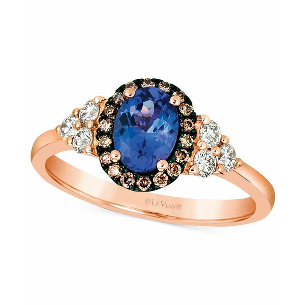 ルヴァン レディース リング アクセサリー Blueberry Tanzanite (5/8 ct. t.w.) & Diamond (3/8 ct. t.w.) in 14k Rose Gold Blueberry T