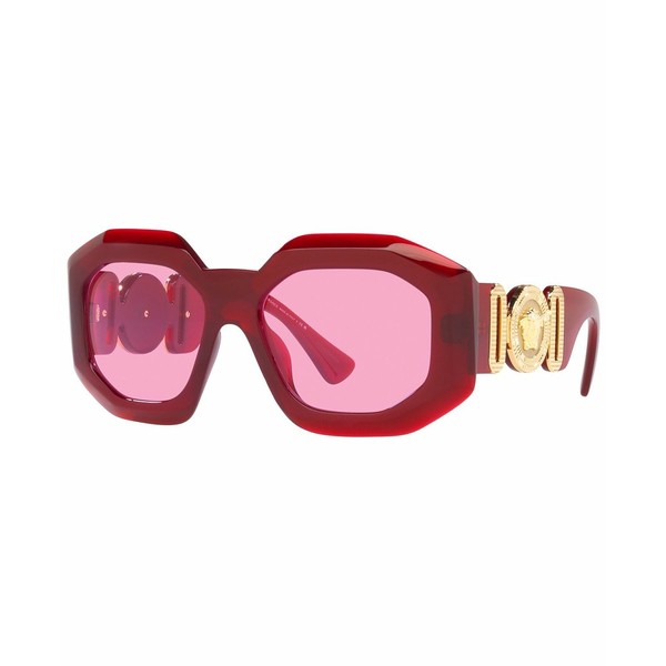 ヴェルサーチ レディース サングラス＆アイウェア アクセサリー Women's Sunglasses, VE4424U 56 Transparent Red