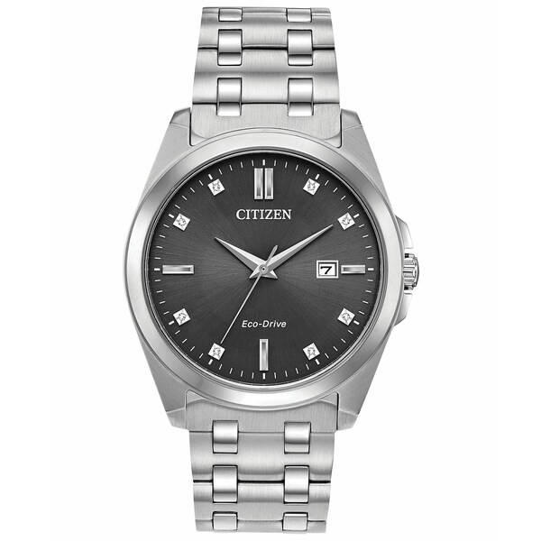 シチズン メンズ 腕時計 アクセサリー Eco-Drive Men's Corso Stainless Steel Bracelet Watch 41mm Silver