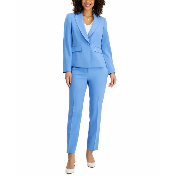 ル スーツ レディース カジュアルパンツ ボトムス Women's Slim-Leg Ankle Pantsuit, Regular & Petite Sizes Chambray