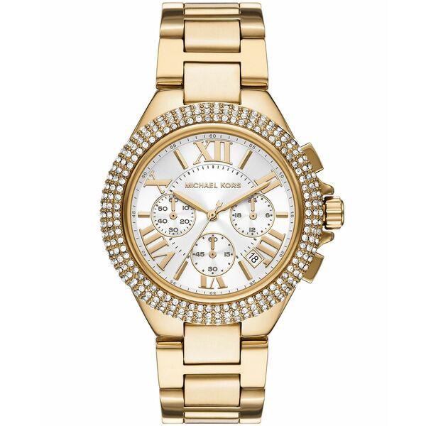 マイケルコース レディース 腕時計 アクセサリー Women's Camille Gold-Tone Stainless Steel Bracelet Watch, 43mm Gold-Tone