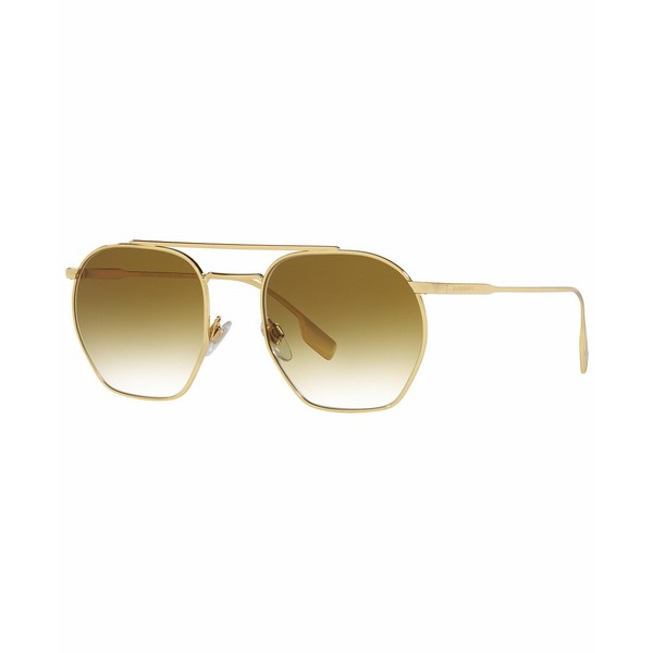 バーバリー メンズ サングラス・アイウェア アクセサリー Men's Sunglasses, BE3126 53 Gold-Tone