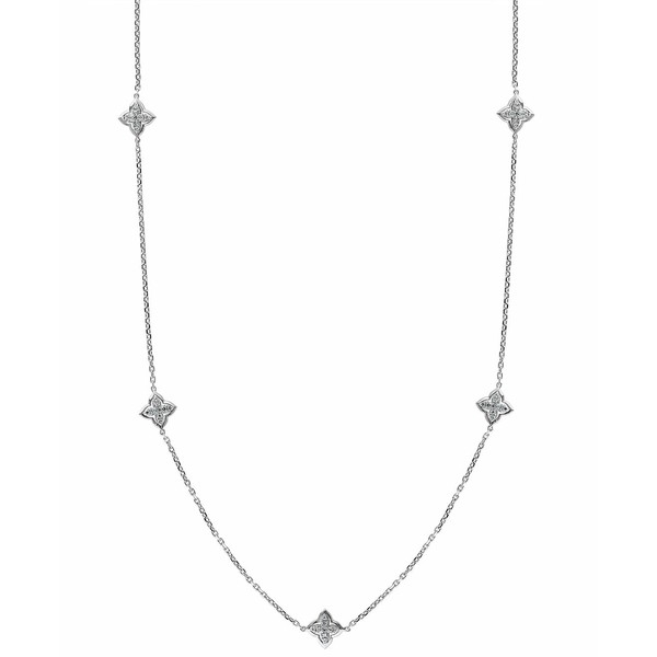 エフィー コレクション レディース ネックレス・チョーカー・ペンダントトップ アクセサリー EFFY® Diamond Quatrefoil 18" Statemen