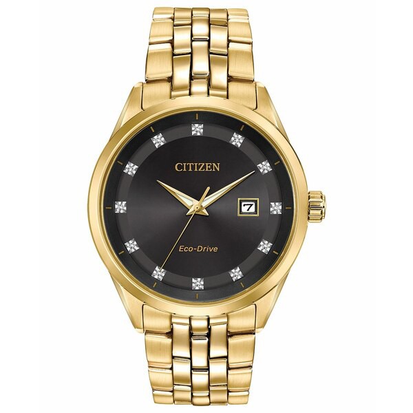 シチズン メンズ 腕時計 アクセサリー Men's Eco-Drive Corso Diamond-Accent Gold-Tone Stainless Steel Bracelet Watch 41mm Gold