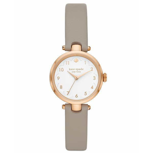 ケイト スペード レディース 腕時計 アクセサリー Women's Holland in Rose Gold-Tone Plated with Gray Leather Strap Watch 28mm Gray