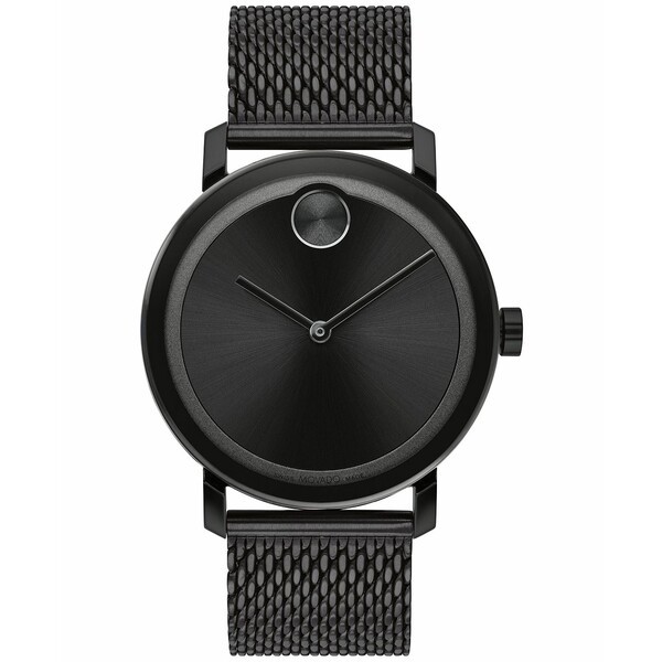 モバド メンズ 腕時計 アクセサリー Men's Swiss Bold Evolution Black Ion-Plated Stainless Steel Mesh Bracelet Watch 40mm Black