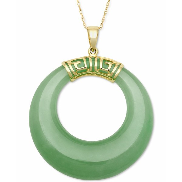 ベル ドゥ メール レディース ネックレス・チョーカー・ペンダントトップ アクセサリー Jade Hoop 18" Pendant Necklace in 10k Gold Gol