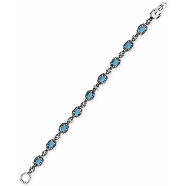 アメリカンウェスト レディース ブレスレット・バングル・アンクレット アクセサリー Turquoise Tennis Bracelet (5-1/2 ct. t.w.) in St