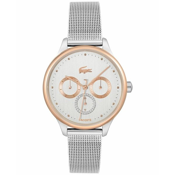 ラコステ レディース 腕時計 アクセサリー Women's Birdie Stainless Steel Mesh Bracelet Watch 36mm Silver