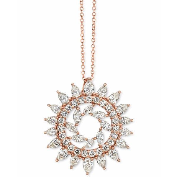 ルヴァン レディース ネックレス・チョーカー・ペンダントトップ アクセサリー Nude Diamond Sunburst 18" Pendant Necklace (1-7/8 ct.